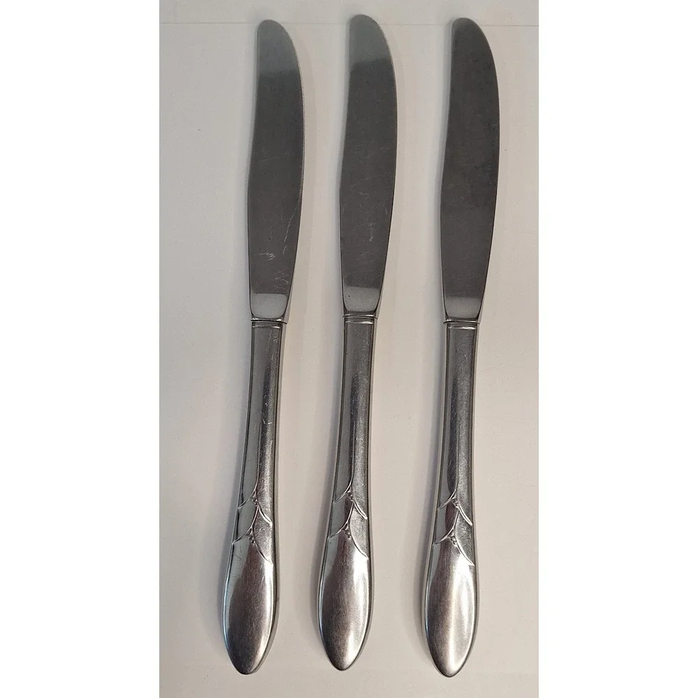 Lot Of‎ 3 Oneida Debonair Dinner Knifes Flatware Silverware